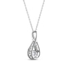 Thumbnail Image 2 of THE LEO Diamond Teardrop Necklace 1/2 ct tw 14K White Gold 19”