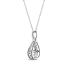 Thumbnail Image 3 of THE LEO Diamond Teardrop Necklace 1/2 ct tw 14K White Gold 19”