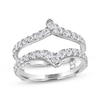 THE LEO Ideal Cut Round-Cut Diamond Curved Enhancer Ring 1 ct tw 14K White Gold