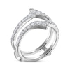 THE LEO Ideal Cut Round-Cut Diamond Curved Enhancer Ring 1 ct tw 14K White Gold