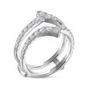 Thumbnail Image 1 of THE LEO Ideal Cut Round-Cut Diamond Curved Enhancer Ring 1 ct tw 14K White Gold