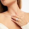 Thumbnail Image 3 of THE LEO Ideal Cut Round-Cut Diamond Curved Enhancer Ring 1 ct tw 14K White Gold