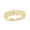 Thumbnail Image 1 of Monique Lhuillier Bliss Diamond Flowers Anniversary Band 1/6 ct tw 18K Yellow Gold