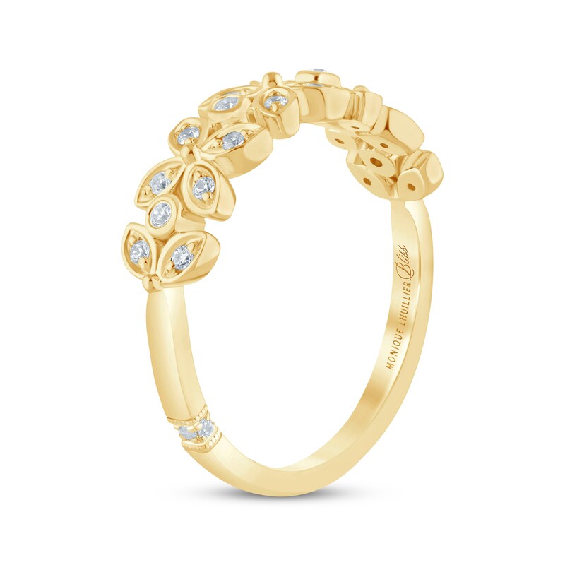 Main Image 2 of Monique Lhuillier Bliss Diamond Flowers Anniversary Band 1/6 ct tw 18K Yellow Gold