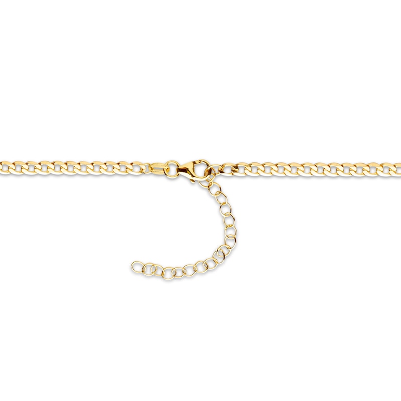 Italian Brilliance Diamond-Cut & Green Enamel Snake Y-Drop Necklace 14K Yellow Gold 18"