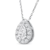 Thumbnail Image 2 of KAY Lab-Grown Diamonds Pear-Shaped & Round-Cut Teardrop Necklace 1/2 ct tw 10K White Gold 18&quot;