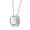 Thumbnail Image 3 of KAY Lab-Grown Diamonds Emerald-Cut Halo Necklace 1/2 ct tw 10K White Gold 18"