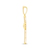 Thumbnail Image 2 of Men's KAY Lab-Grown Diamonds Draped Cross Charm 3 ct tw 10K Yellow Gold