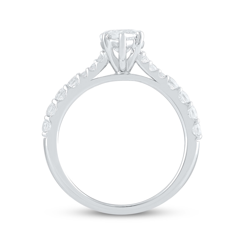 Main Image 3 of Lab-Grown Diamonds Marquise-Cut Engagement Ring 2 ct tw 14K White Gold