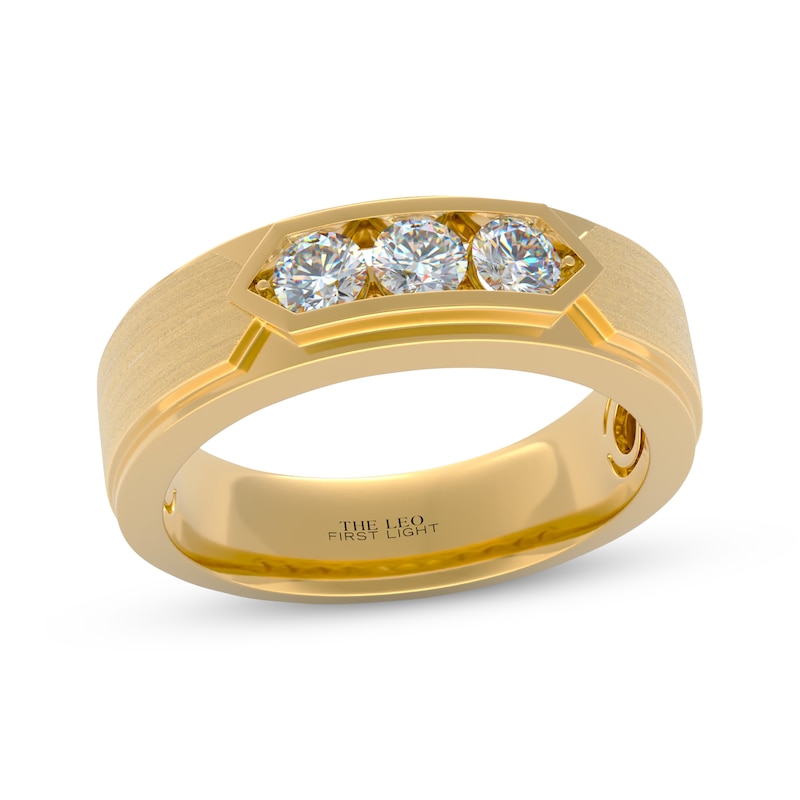 Main Image 1 of Men's THE LEO First Light Diamond Wedding Band 5/8 ct tw 14K Yellow Gold
