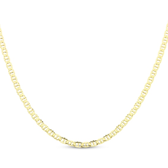 Solid Mariner Link Chain Necklace 2.7mm 14K Yellow Gold 20"