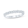 Thumbnail Image 1 of Now + Forever Baguette & Round-Cut Diamond Two-Row Anniversary Ring 1/3 ct tw 14K White Gold