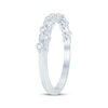 Thumbnail Image 1 of Baguette & Round-Cut Diamond Two-Row Anniversary Ring 1/3 ct tw 14K White Gold