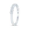 Thumbnail Image 2 of Now + Forever Baguette & Round-Cut Diamond Two-Row Anniversary Ring 1/3 ct tw 14K White Gold