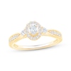 Thumbnail Image 1 of Now + Forever Oval-Cut Diamond Halo Engagement Ring 3/8 ct tw 14K Yellow Gold