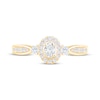 Thumbnail Image 3 of Now + Forever Oval-Cut Diamond Halo Engagement Ring 3/8 ct tw 14K Yellow Gold