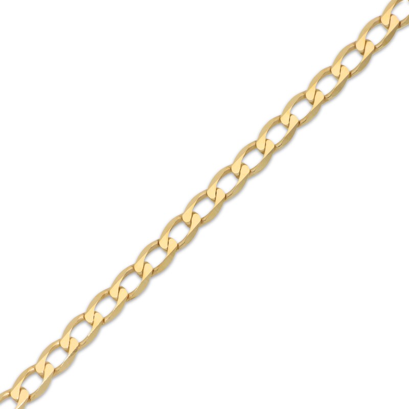 Main Image 2 of Curb Chain Necklace 2.95mm Solid 14K Yellow Gold 18"