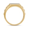 Thumbnail Image 3 of Men's Black Onyx Chain Pattern Signet Ring 10K Yellow Gold