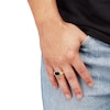 Thumbnail Image 4 of Men's Black Onyx Chain Pattern Signet Ring 10K Yellow Gold