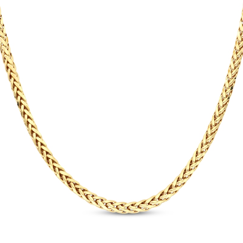 Main Image 1 of Wheat Chain Necklace 5.2mm Semi-Solid 10K Yellow Gold 24&quot;