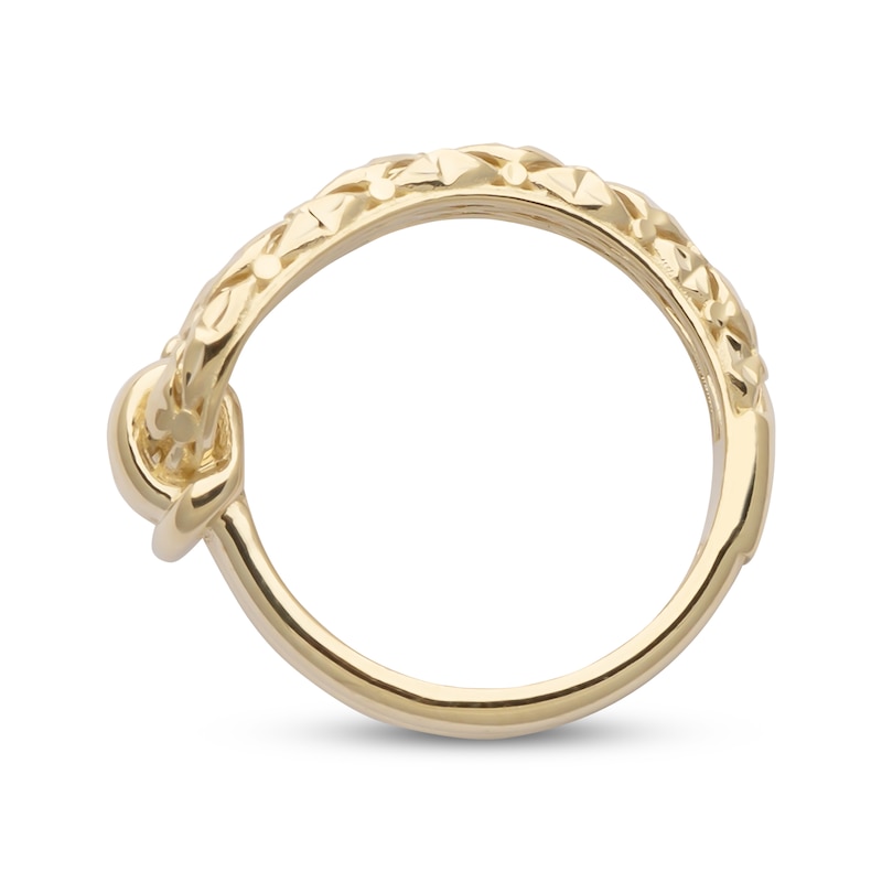 Main Image 3 of Italian Brilliance Buckle Ring 14K Yellow Gold