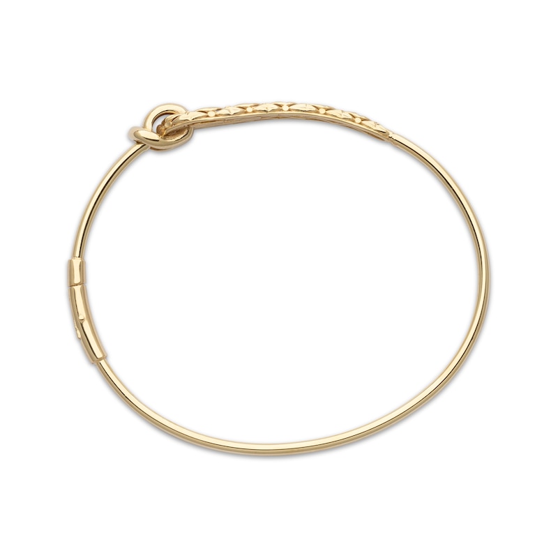 Main Image 3 of Italian Brilliance Buckle Bangle Bracelet 14K Yellow Gold