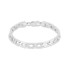 Thumbnail Image 1 of 5mm Stampato Chain Bracelet Hollow Sterling Silver Gold 8.5"