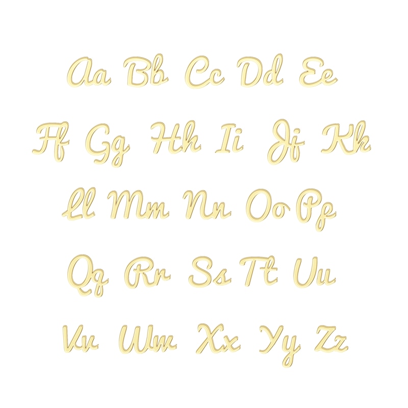Main Image 3 of Bold Cursive Name Necklace 10K Yellow Gold 18"