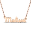Thumbnail Image 1 of Bold Cursive Name Necklace 14K Rose Gold 18"