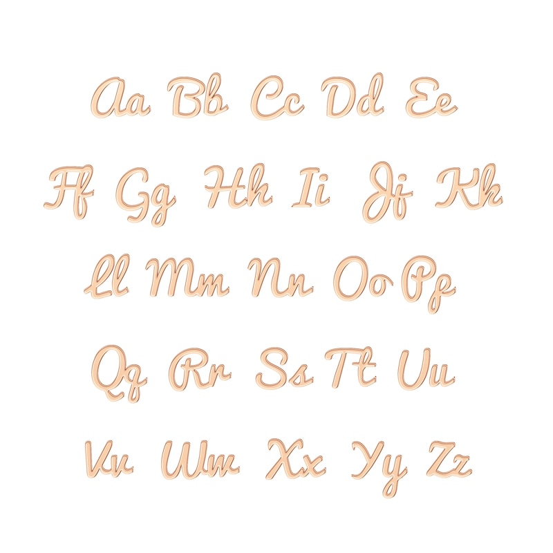 Main Image 3 of Bold Cursive Name Necklace 14K Rose Gold 18"