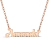 Thumbnail Image 1 of Bold Script Name Necklace 14K Rose Gold 18"