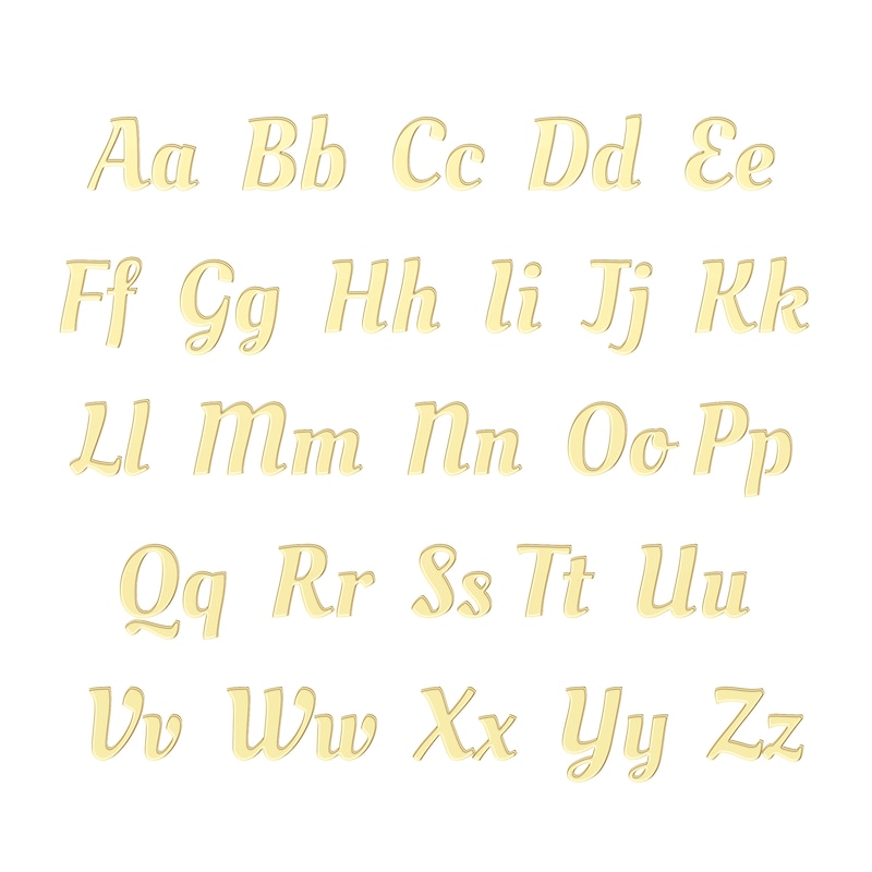 Main Image 3 of Bold Script Name Necklace 14K Yellow Gold 18"