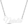Thumbnail Image 1 of Cursive Name Necklace 10K White Gold 18"