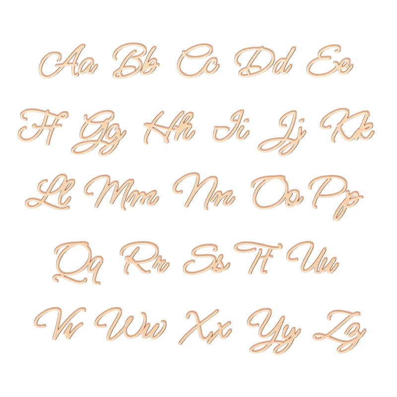 Main Image 3 of Cursive Name Necklace 14K Rose Gold 18"
