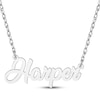 Thumbnail Image 1 of Cursive Script Name Necklace 10K White Gold 18"