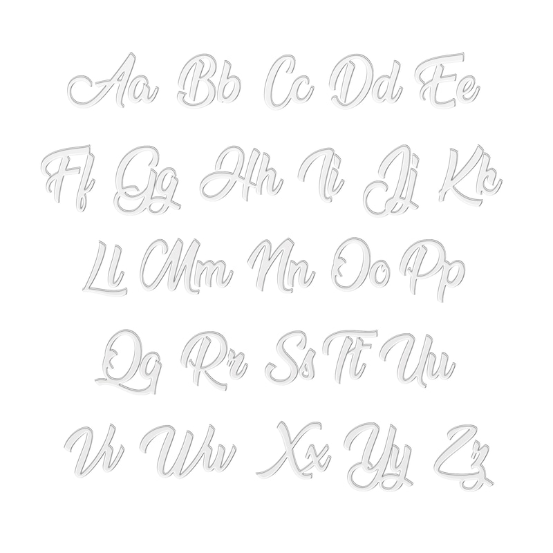 Main Image 3 of Cursive Script Name Necklace Sterling Silver 18"