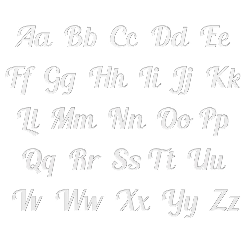 Main Image 3 of Script Name Necklace 10K White Gold 18"