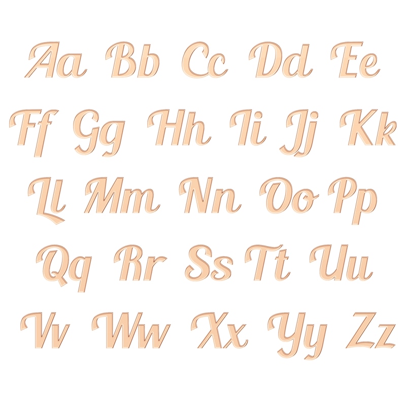 Main Image 3 of Script Name Necklace 14K Rose Gold 18"