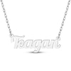 Thumbnail Image 1 of Script Name Necklace 14K White Gold 18"