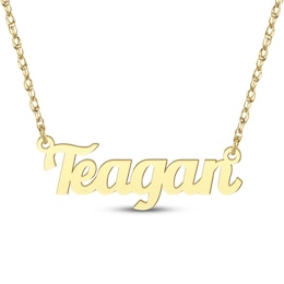 Script Name Necklace 14K Yellow Gold 18"