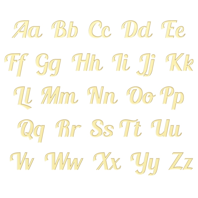 Main Image 3 of Script Name Necklace 14K Yellow Gold 18"