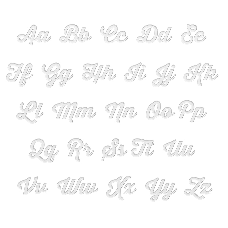 Main Image 3 of Diamond Accent Script Name Necklace Stainless Steel 18"