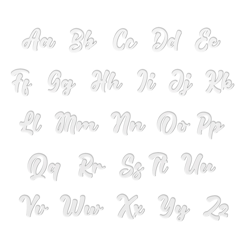 Main Image 3 of Butterfly Name Necklace 10K White Gold 18"