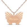 Thumbnail Image 1 of Butterfly Name Necklace 14K Rose Gold 18"