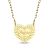Thumbnail Image 1 of Diamond Accent Name Heart Necklace 10K Yellow Gold 18"