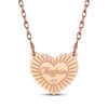 Thumbnail Image 1 of Diamond Accent Name Heart Necklace 14K Rose Gold 18"