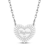 Thumbnail Image 1 of Diamond Accent Name Heart Necklace 14K White Gold 18"