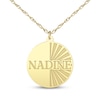Thumbnail Image 1 of Name Disc Necklace 10K Yellow Gold 18"