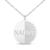 Thumbnail Image 1 of Name Disc Necklace Sterling Silver 18"