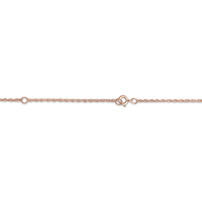 Main Image 2 of Diamond Accent Initial Sunburst Necklace 14K Rose Gold 18"